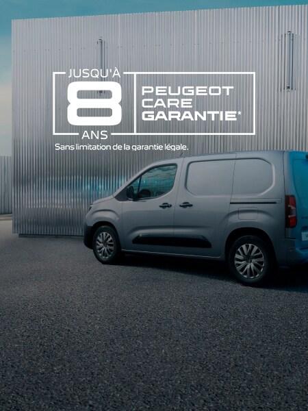 PEUGEOT E-Partner and PEUGEOT CARE logo
