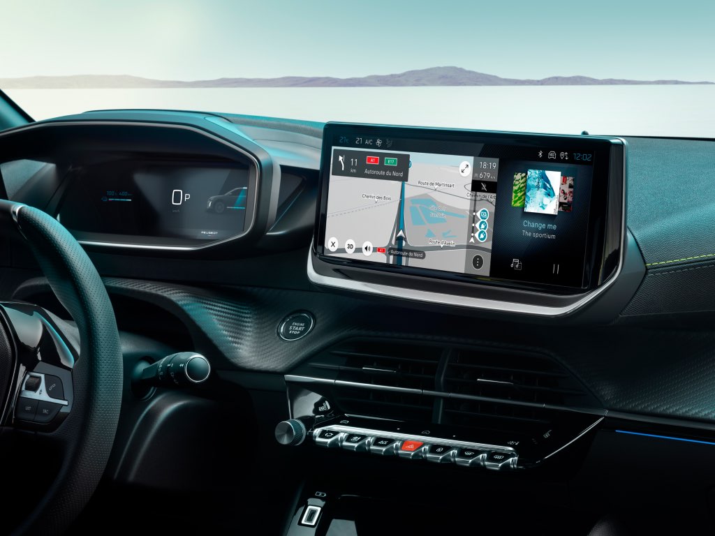 New PEUGEOT E-208 with 10'' touch screen