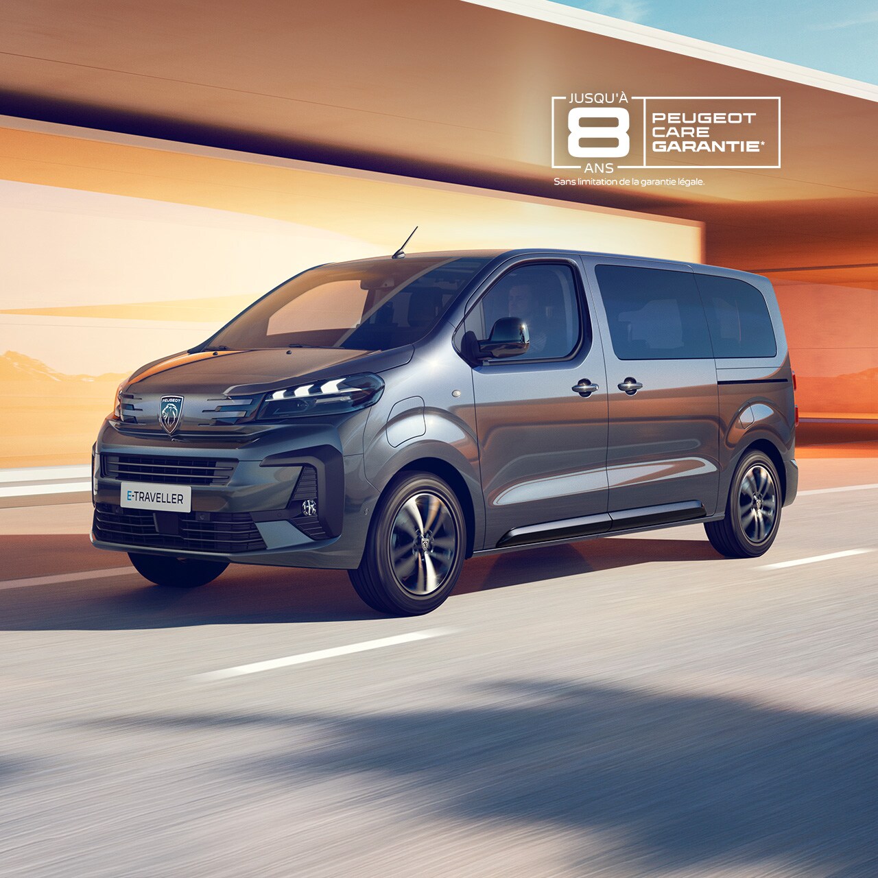New PEUGEOT E-TRAVELLER front view